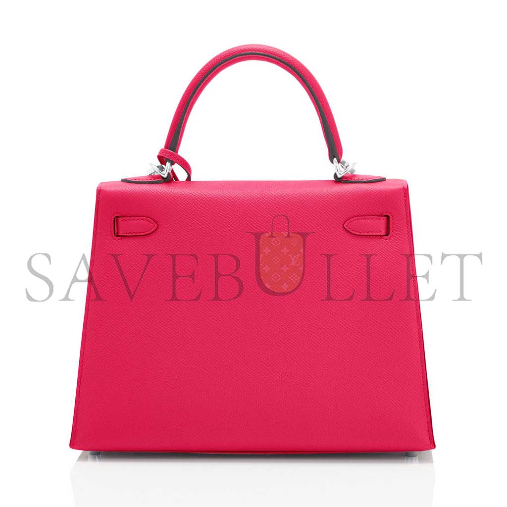 HERMÈS KELLY 28 ROSE EXTREME PINK EPSOM SELLIER BAG (28*22*10cm) 